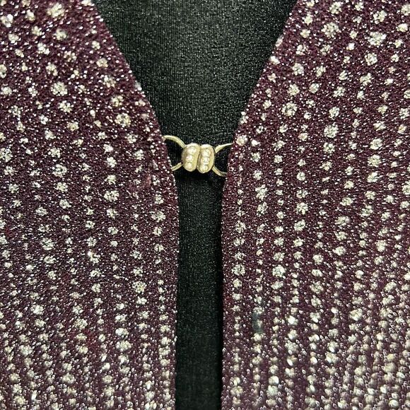 Onyx Nite  by Wendye Chaitlin Red Duster Cardigan  Crystals Size 24 - Picture 8 of 10